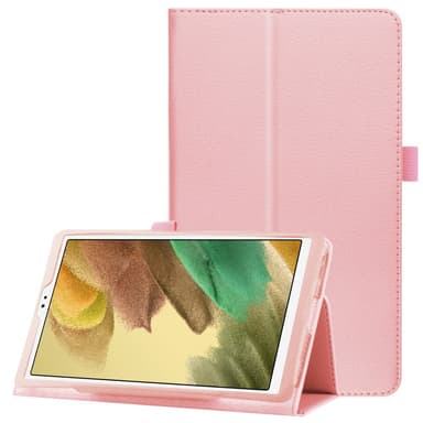 SKALO Samsung Tab A7 Lite Duofold Litchi Fodral - Rosa