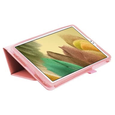 SKALO Samsung Tab A7 Lite Duofold Litchi Fodral - Rosa