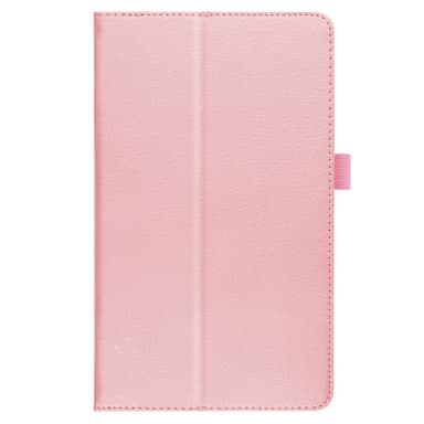 SKALO Samsung Tab A7 Lite Duofold Litchi Fodral - Rosa