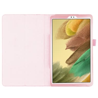 SKALO Samsung Tab A7 Lite Duofold Litchi Fodral - Rosa