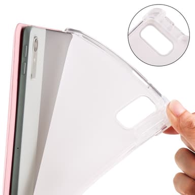 SKALO Lenovo Tab P11 Gen 2 Trifold Fodral med Transparent Baksida - Rosa