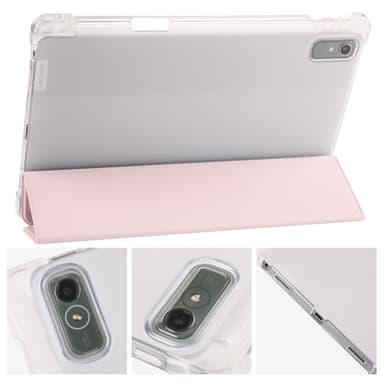 SKALO Lenovo Tab P11 Gen 2 Trifold Fodral med Transparent Baksida - Rosa