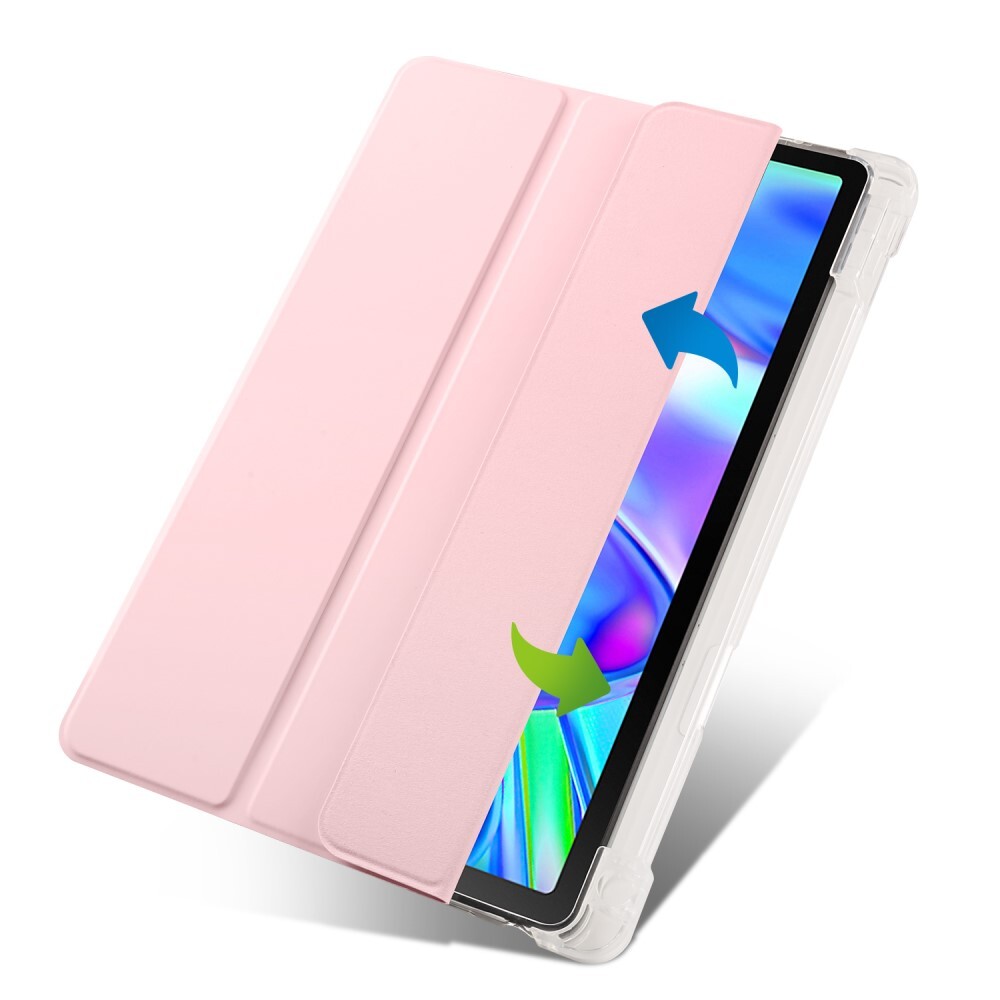 SKALO Lenovo Tab P11 Gen 2 Trifold Fodral med Transparent Baksida - Rosa