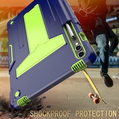 SKALO Samsung Tab S9+/S9+ FE Extra Stöttåligt Armor Shockproof Skal - Grön