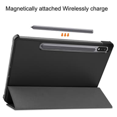 SKALO Samsung Tab S8 Trifold Fodral - Svart