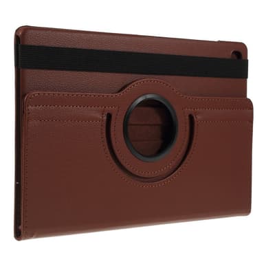 SKALO Samsung Tab S6 Lite 360 Litchi Fodral - Brun
