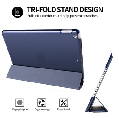 SKALO iPad 10.2 Trifold Fodral - Mörkblå