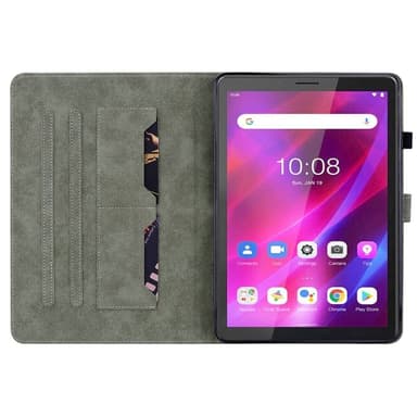 SKALO Lenovo Tab M7 (Gen 3) Cute Tiger PU-Läder Fodral - Grå
