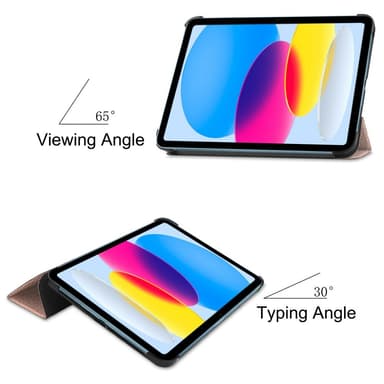 SKALO iPad 10.9 (2022) Trifold Fodral - Roséguld