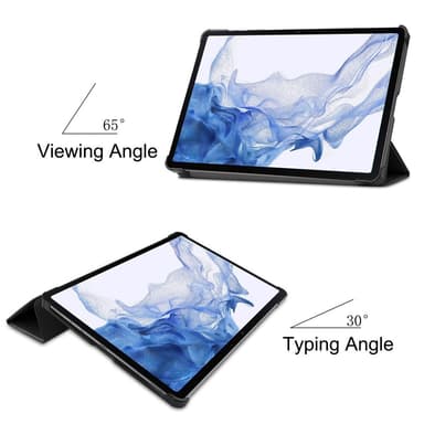 SKALO Samsung Tab S8 Trifold Fodral - Svart