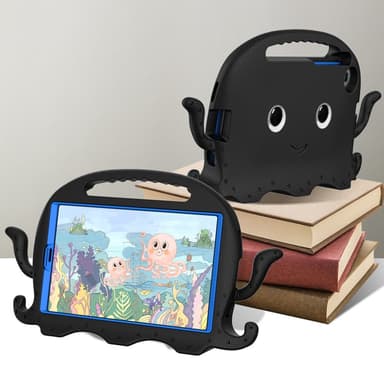 SKALO Samsung Tab A7 Lite 3D Cartoon Barnskal - Svart