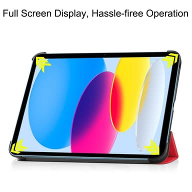 SKALO iPad 10.9 (2022) Trifold Fodral - Röd
