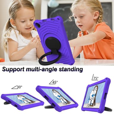 SKALO Lenovo Tab M10 FHD Plus 10.3"" Extra Stöttåligt Armor Spindelnät Skal med Axelrem - Lila