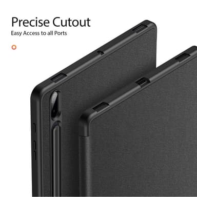 DUX DUCIS Samsung Tab S7+/S7 FE/S8+ DOMO Series Trifold Fodral - Svart