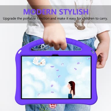 SKALO Lenovo Tab M10 Plus 10.6"" (Gen 3) Barnskal med handtag och ställ - Lila