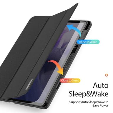 DUX DUCIS Samsung Tab S7+/S7 FE/S8+ DOMO Series Trifold Fodral - Svart