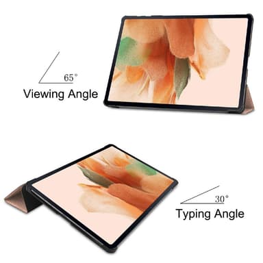 SKALO Samsung Tab S7 FE Trifold Fodral - Roséguld