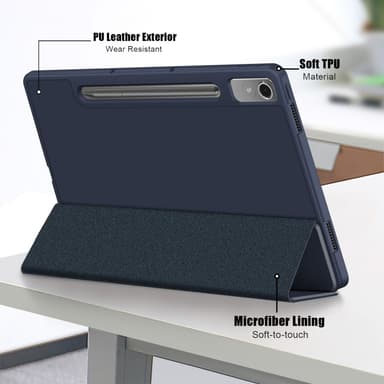 SKALO Lenovo Tab P12 Trifold Fodral - Mörkblå