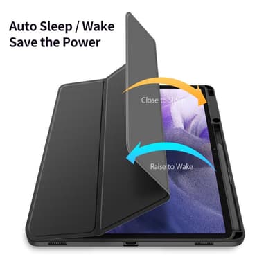 DUX DUCIS Samsung Tab S7+/S7 FE/S8+ TOBY Series Trifold Fodral - Svart