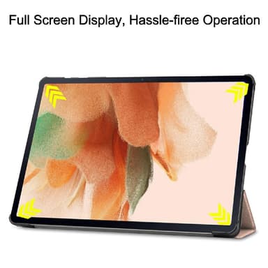 SKALO Samsung Tab S7 FE Trifold Fodral - Roséguld
