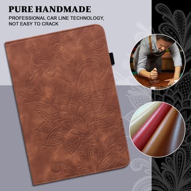 SKALO iPad 10.2 Mandala Fodral - Brun