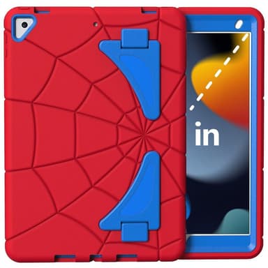 SKALO iPad 10.2 Spindelnät Barnskal - Röd-Blå
