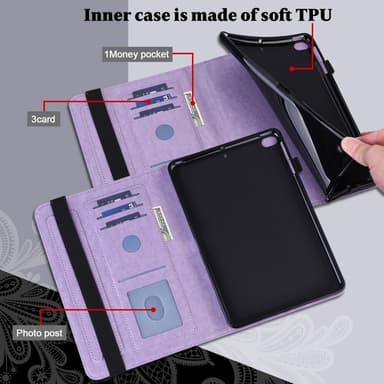 SKALO Samsung Tab S8 Mandala Fodral - Lila