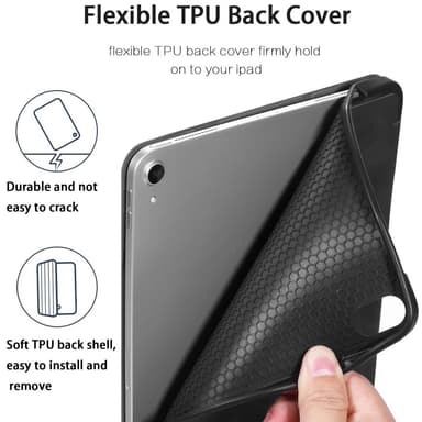DG MING iPad Air (2020/2022) See Series Trifold Fodral - Svart