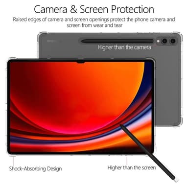 SKALO Samsung Tab S9 Ultra TPU Skal - Transparent