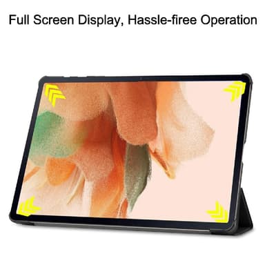 SKALO Samsung Tab S7 FE Trifold Fodral - Svart