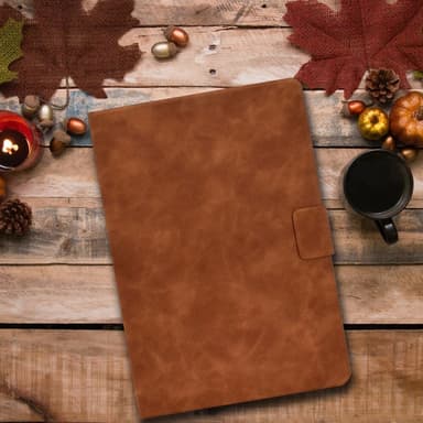 SKALO iPad 10.9 (2022) PU-Läder Fodral - Brun