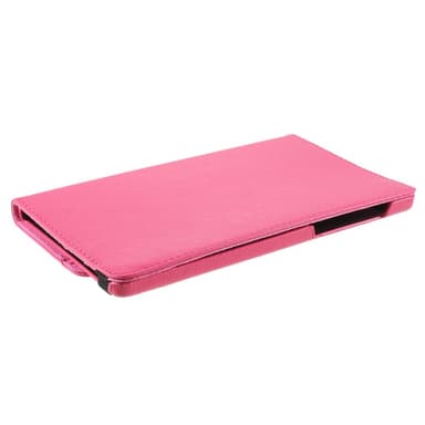 SKALO Samsung Tab A7 Lite 360 Litchi Fodral - Cerise