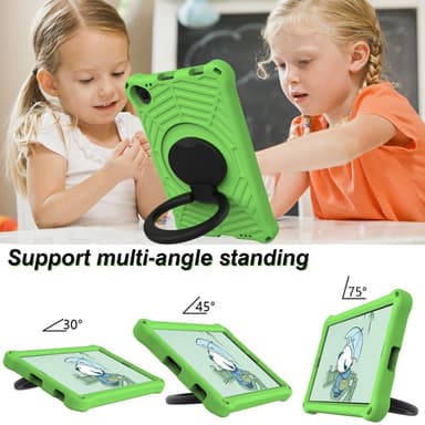 SKALO Lenovo Tab M10 FHD Plus 10.3"" Extra Stöttåligt Armor Spindelnät Skal med Axelrem - Grön
