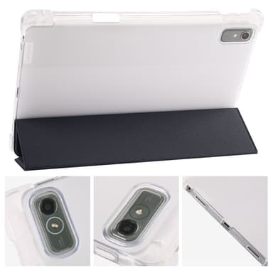 SKALO Lenovo Tab P11 Gen 2 Trifold Fodral med Transparent Baksida - Svart