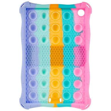 SKALO Lenovo Tab M10 (Gen 3) Stöttåligt Armor Popit Silikon Skal - Rainbow