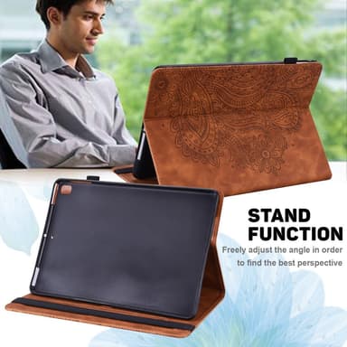 SKALO Samsung Tab A8 10.5 (2021/2022) Mandala Fodral - Brun