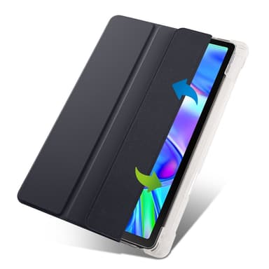 SKALO Lenovo Tab P11 Gen 2 Trifold Fodral med Transparent Baksida - Svart