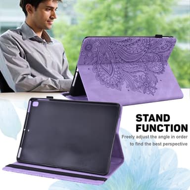 SKALO Samsung Tab A8 10.5 (2021/2022) Mandala Fodral - Lila