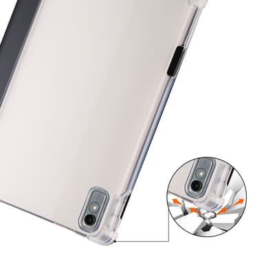 SKALO Lenovo Tab P11 Gen 2 Trifold Fodral med Transparent Baksida - Svart