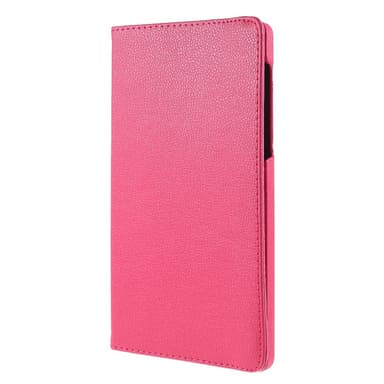 SKALO Samsung Tab A7 Lite 360 Litchi Fodral - Cerise