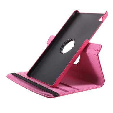 SKALO Samsung Tab A7 Lite 360 Litchi Fodral - Cerise