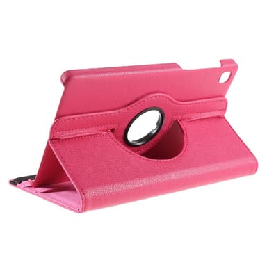 SKALO Samsung Tab A7 Lite 360 Litchi Fodral - Cerise