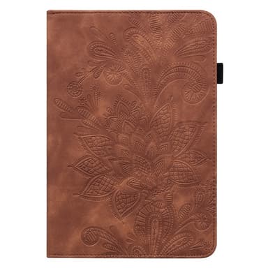 SKALO Samsung Tab S8 Mandala Fodral - Brun