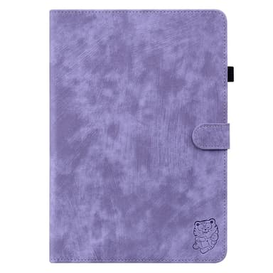 SKALO Lenovo Tab P12 Cute Tiger PU-Läder Fodral - Lila
