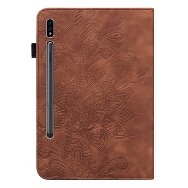 SKALO Samsung Tab S8 Mandala Fodral - Brun