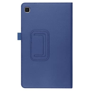 SKALO Samsung Tab A7 Lite Duofold Litchi Fodral - Mörkblå