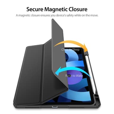 DUX DUCIS iPad Air (2020/2022) TOBY Series Trifold Fodral - Svart