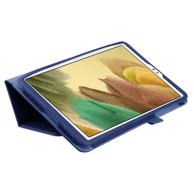 SKALO Samsung Tab A7 Lite Duofold Litchi Fodral - Mörkblå