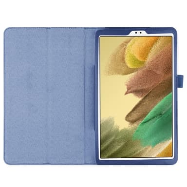 SKALO Samsung Tab A7 Lite Duofold Litchi Fodral - Mörkblå
