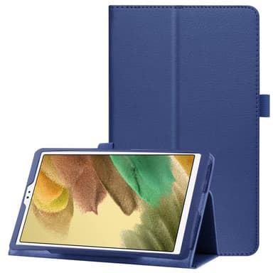 SKALO Samsung Tab A7 Lite Duofold Litchi Fodral - Mörkblå